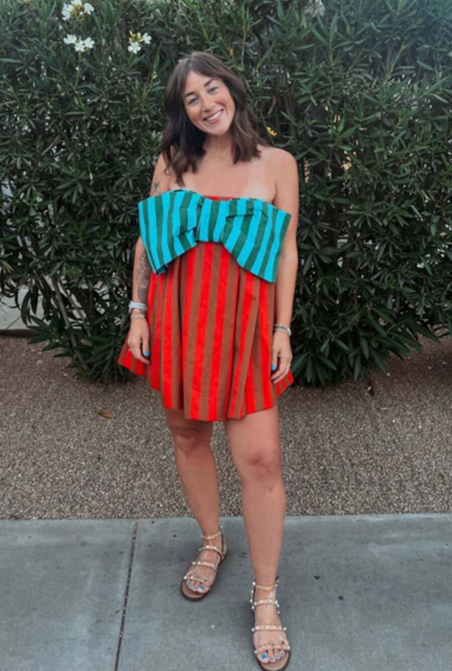 BOYKO Millie Strapless Bow Swing Mini Dress Size XL